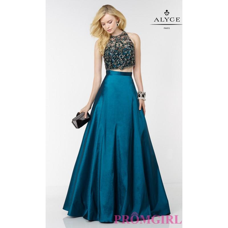 زفاف - Two Piece Floor Length Taffeta Dress by Alyce - Discount Evening Dresses 