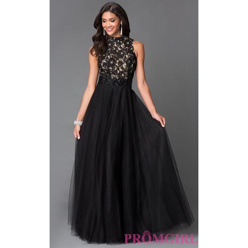 زفاف - Sean Black Chiffon High Neck Prom Dress - Discount Evening Dresses 