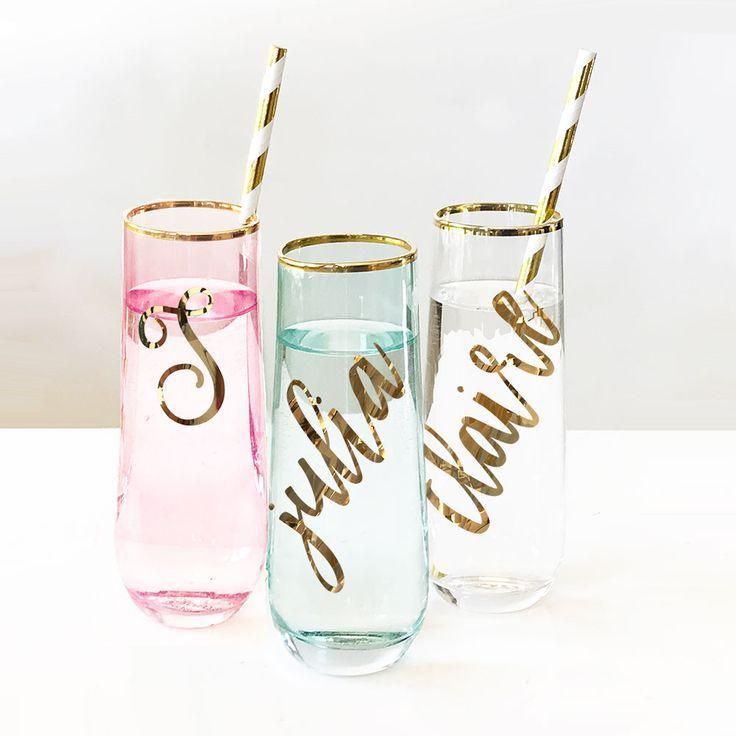Mariage - Personalized Stemless Glasses