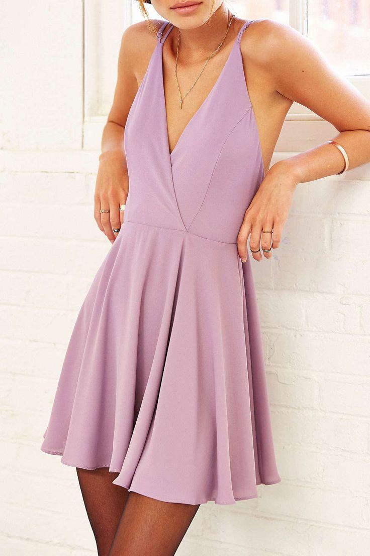 Mariage - Sparkle & Fade Strappy Chiffon Skater Dress - Urban Outfitters
