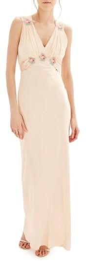 Свадьба - Women's Topshop Bride Embroidered Silk Gown