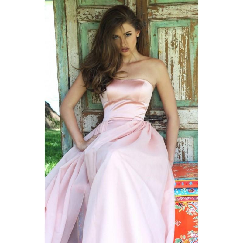 Mariage - Blush Strapless Long Gown by Sherri Hill - Color Your Classy Wardrobe