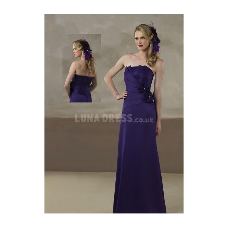Mariage - Flowing Floor Length A line Strapless Natural Waist Bridesmaid Dress - Compelling Wedding Dresses
