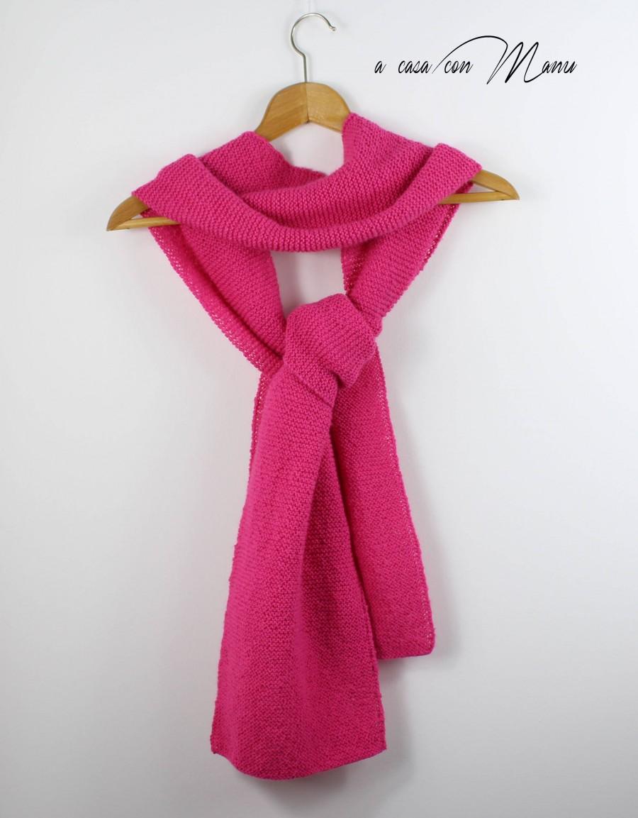 Mariage - Sciarpa lunga fatta a maglia di lana color rosa, sciarpa di lana morbida per l'inverno, accessorio invernale da donna, regalo per lei, rosa