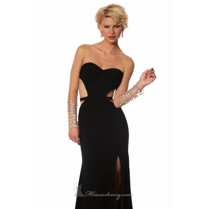 Hochzeit - Sheer Embellished Gown Dress by Nika Formals 9041 - Bonny Evening Dresses Online 