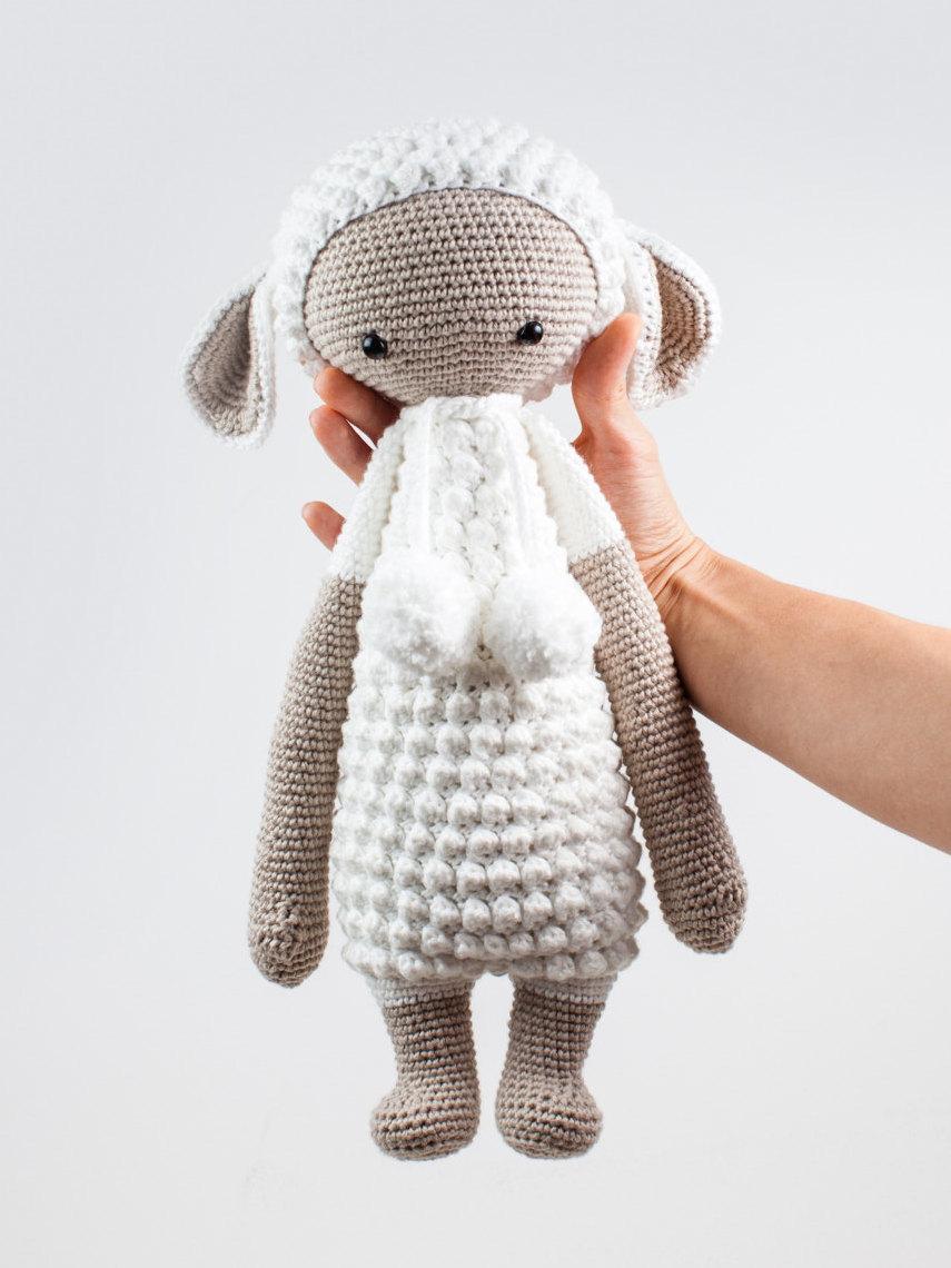 زفاف - Lupo The Lamb, Crochet Toy, Crochet Stuffed Animal Toy,  Stuffed Lamb, Crochet Sheep, Organic Baby Toys, Birthday Baby Gift, Modern Toy
