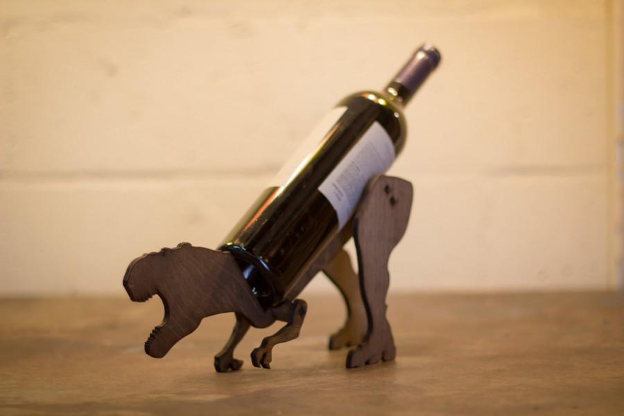 زفاف - Wine-O-Saur Wooden Dinosaur Wine Rack Tyrannosaurus Rex