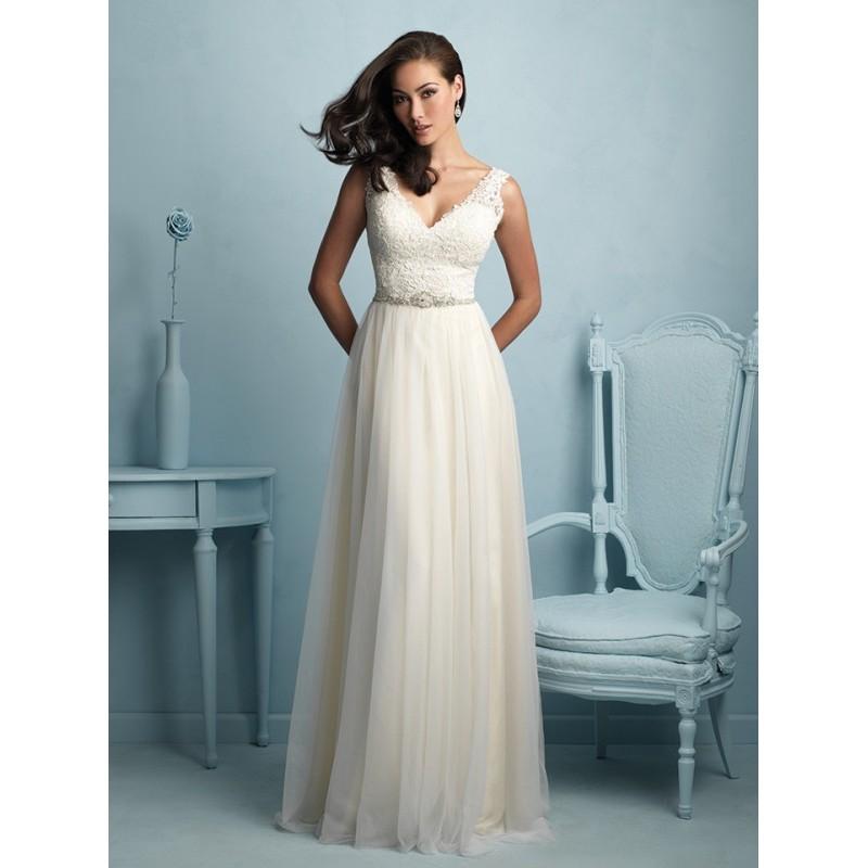 Hochzeit - Allure Bridals 9205 Soft Tulle and Lace A-Line Wedding Dress - Crazy Sale Bridal Dresses