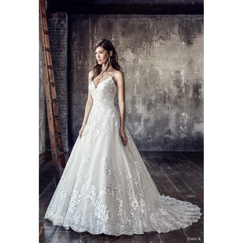 Wedding - Eddy K. CT194 2018 Chapel Train Sweet Ivory Sweetheart Bridal Dress  - Top Design Dress Online Shop