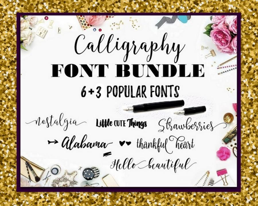 Свадьба - Digital font Swirly Fonts Bundle Calligraphy Digital download font Handwritten Monogram fonts Wedding fonts Cricut font calligraphy swash