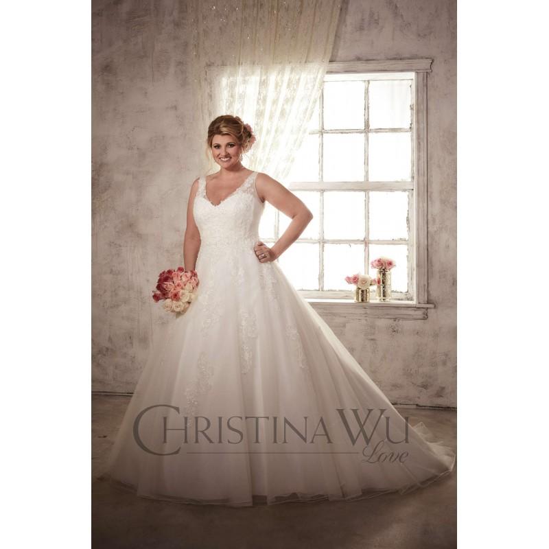 Hochzeit - Eternity Bride Plus-Size Dresses Style 29273 by Love by Christina Wu - Ivory  White Lace Lace-Up Fastening Wedding Dresses - Bridesmaid Dress Online Shop