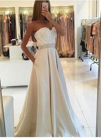 Свадьба - Sweetheart Prom Dresses, Ivory Prom