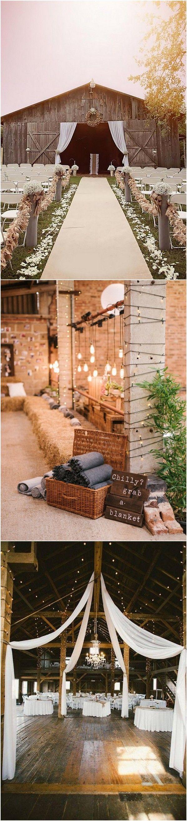 Hochzeit - 18 Perfect Country Rustic Barn Wedding Decoration Ideas - Page 2 Of 3