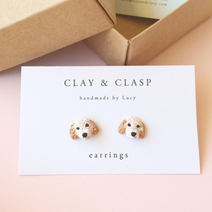 زفاف - Custom Pet earrings - beautiful handmade polymer clay jewellery by Clay & Clasp