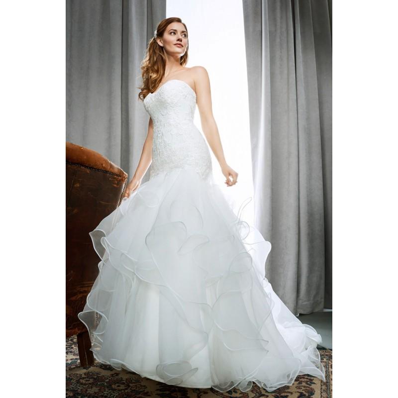 زفاف - 1702 by Kenneth Winston - Ivory  White Lace  Organza Floor Sweetheart  Strapless Wedding Dresses - Bridesmaid Dress Online Shop