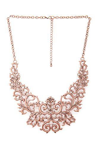 زفاف - Regal Damask Bib Necklace