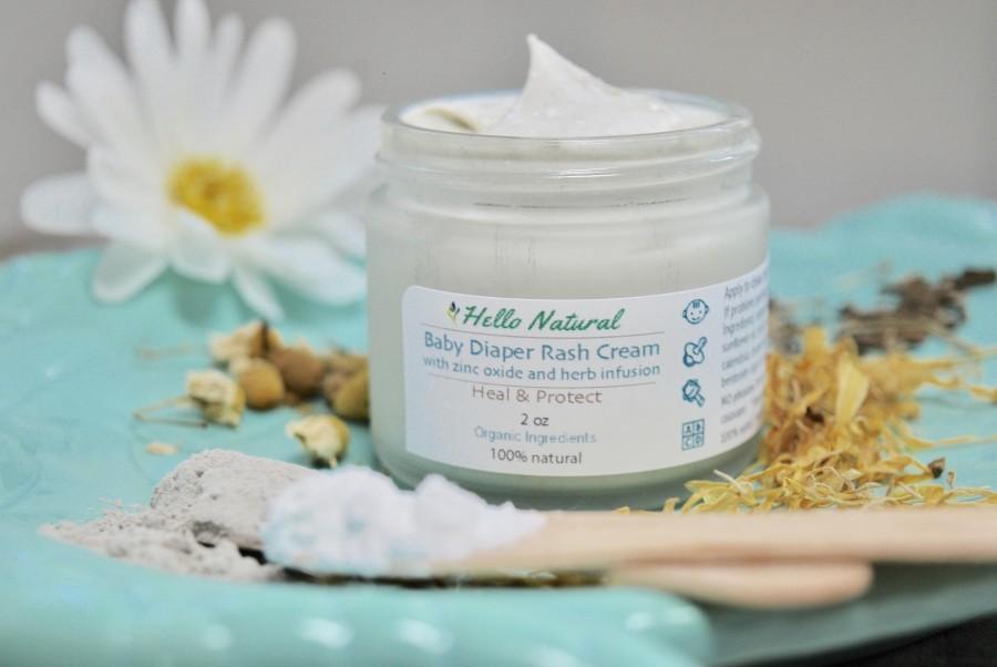 زفاف - Hello Natural Baby Diaper Rash Cream with Zinc Oxide, Organic Diaper Balm, Diaper Rash Herbal Healing Salve, Heal & Protect Nappy Rash Cream