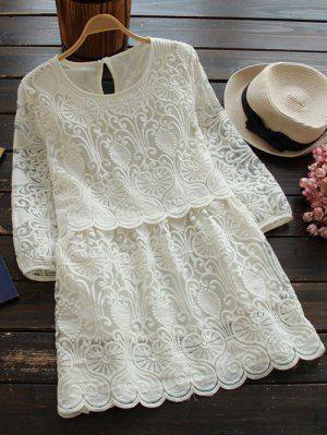 Wedding - Double-V Lace Up Denim Dress