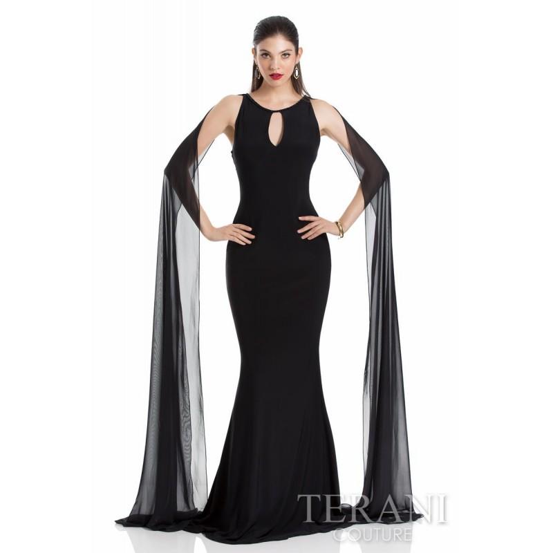 زفاف - Terani Evenings 1611E0164 Black,Red Dress - The Unique Prom Store