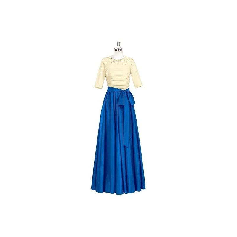Wedding - Royal_blue Azazie Lexi - Scoop Floor Length Back Zip Stretch Knit Taffeta And Jersey Dress - Cheap Gorgeous Bridesmaids Store