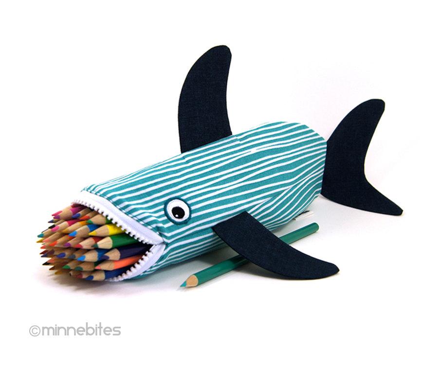 Mariage - Nautical Desk Accessory - Pencil Case - Adult Coloring Pouch - Shark Scuba Gift - Purse Organizer - Planner Zipper Pouch - Personalized Bag