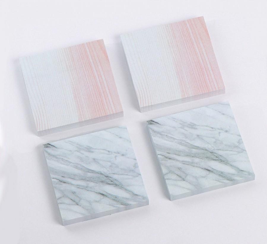 Wedding - Marble Sticky Notes, Marble Effect Note Pad, Granite Memo Pad, Grey Marble Sticky Notes, Minimalist Post it Notes, Marble Notepad, ToDo List