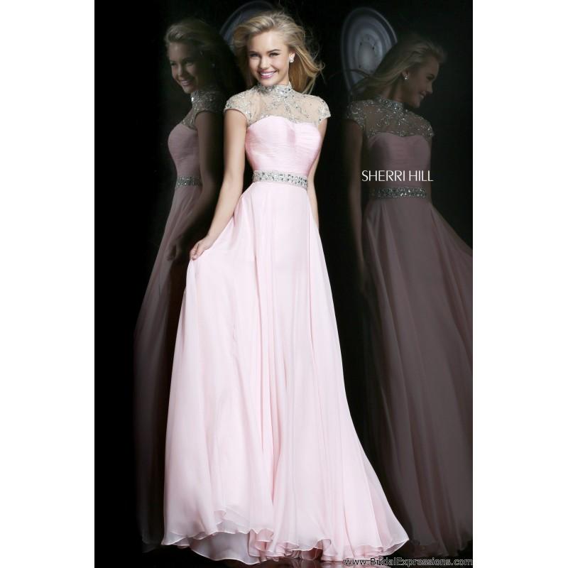 Hochzeit - Sherri Hill 21254 Chiffon Cap Sleeve Prom Dress - Crazy Sale Bridal Dresses
