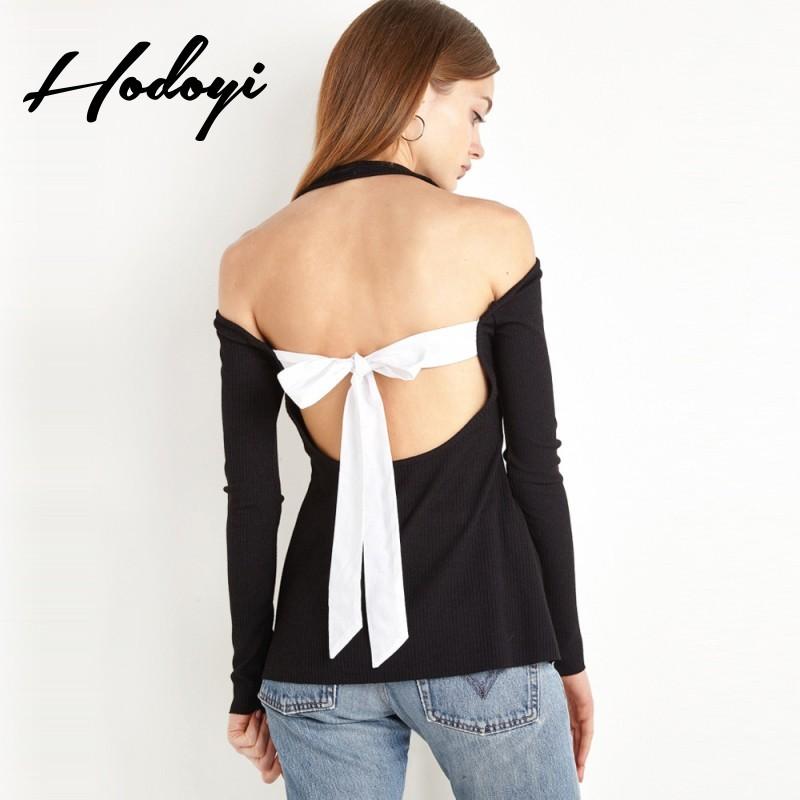 زفاف - 2017 autumn new slim solid color v neck cotton long sleeve t-shirt woman top fall/winter jacket - Bonny YZOZO Boutique Store