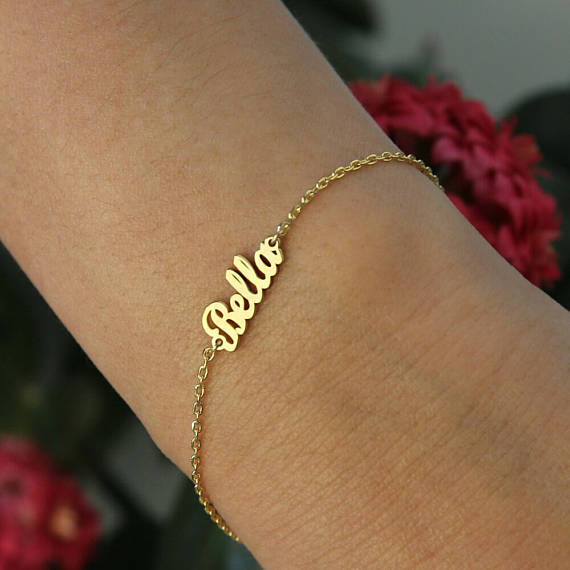 زفاف - Personalized Name Bracelet-Gold Bracelet-Name Bracelet-Gold Jewelry-Gold Name Bracelets-Bridesmaid Gift-Personalized Gift-Bridesmaid Gift