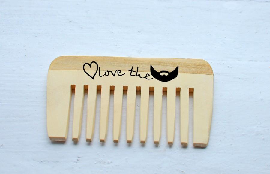 Wedding - Pocket Beard comb wooden Travel comb Personalized beard grooming kit Custom Engraved comb Anniversary gift for Boyfriend gift Birthday gift