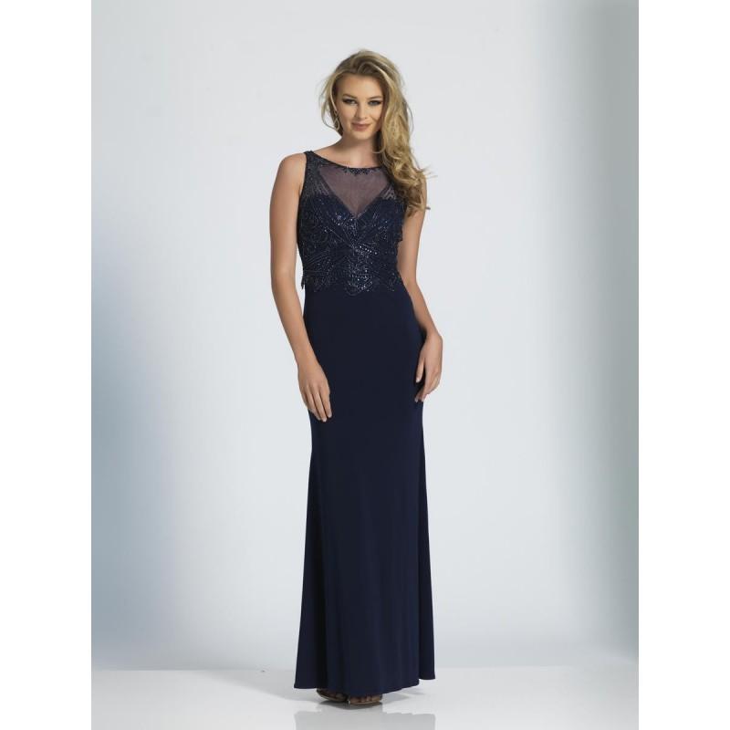 Mariage - Dave and Johnny A4480 Jersey Gown with Sheer Beading - Brand Prom Dresses