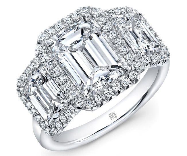 Hochzeit - Stone Emerald Cut Ring