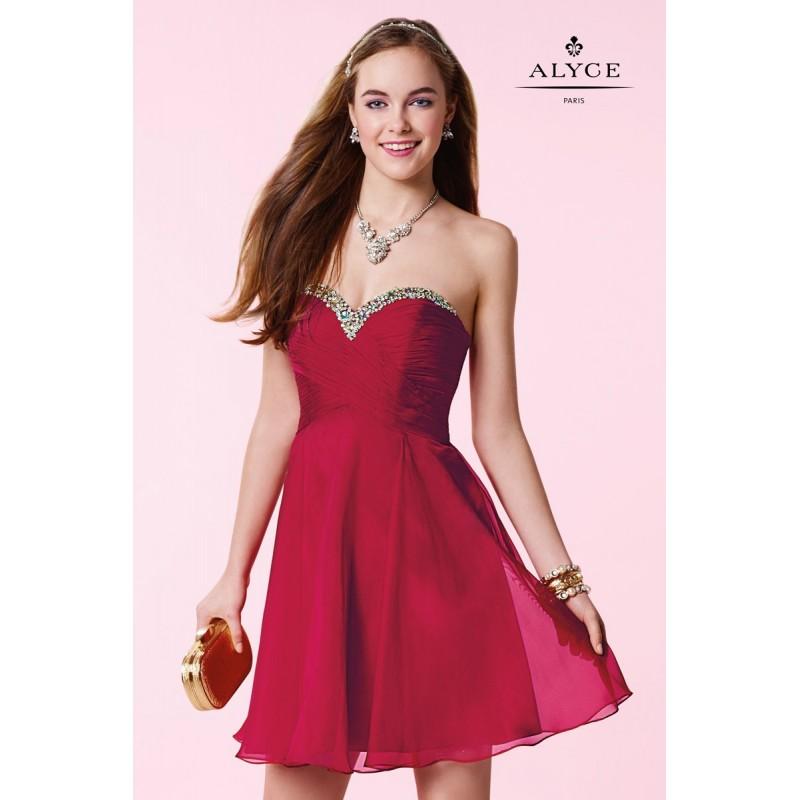Mariage - Alyce Paris 3642 Ruched Short Party Dress - Brand Prom Dresses