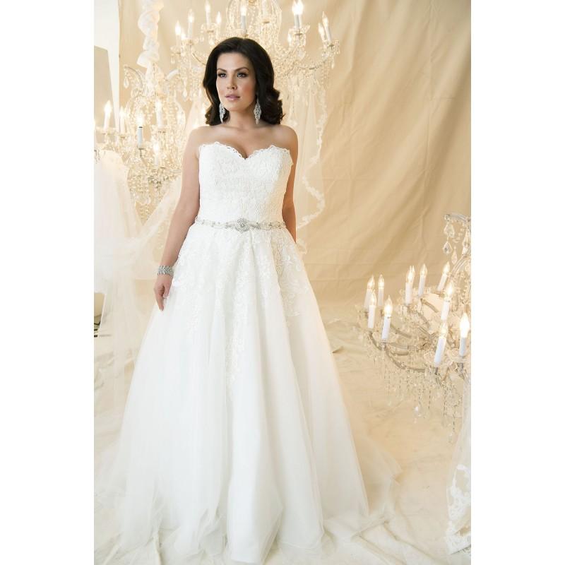 Mariage - Plus-Size Dresses Francesco by Callista - Ivory  White Lace  Tulle Floor Sweetheart  Strapless Wedding Dresses - Bridesmaid Dress Online Shop
