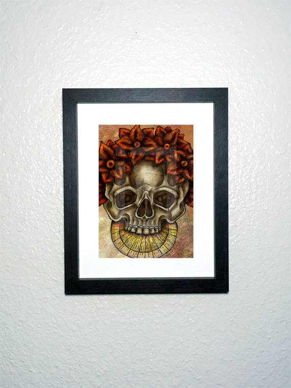 Wedding - Skull Digital Illustration Print, Skull Digital Art Print, Skull Drawing Print, Skull Digital Wall Art, Skull Illustration Print, Skull Art