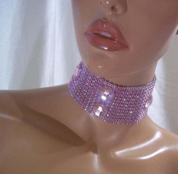 زفاف - Necklace, Pink Necklace, Pink Choker Necklace, Pink Rhinestone Necklace, Pink Rhinestone Choker, Designs By Loure, Bridesmaid Necklace, Pink Jewelry