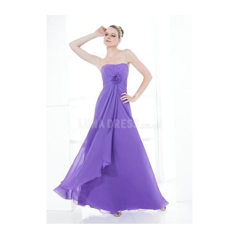 Mariage - Great Floor Length Chiffon A line Spring & Fall Empire Bridesmaid Dress - Compelling Wedding Dresses