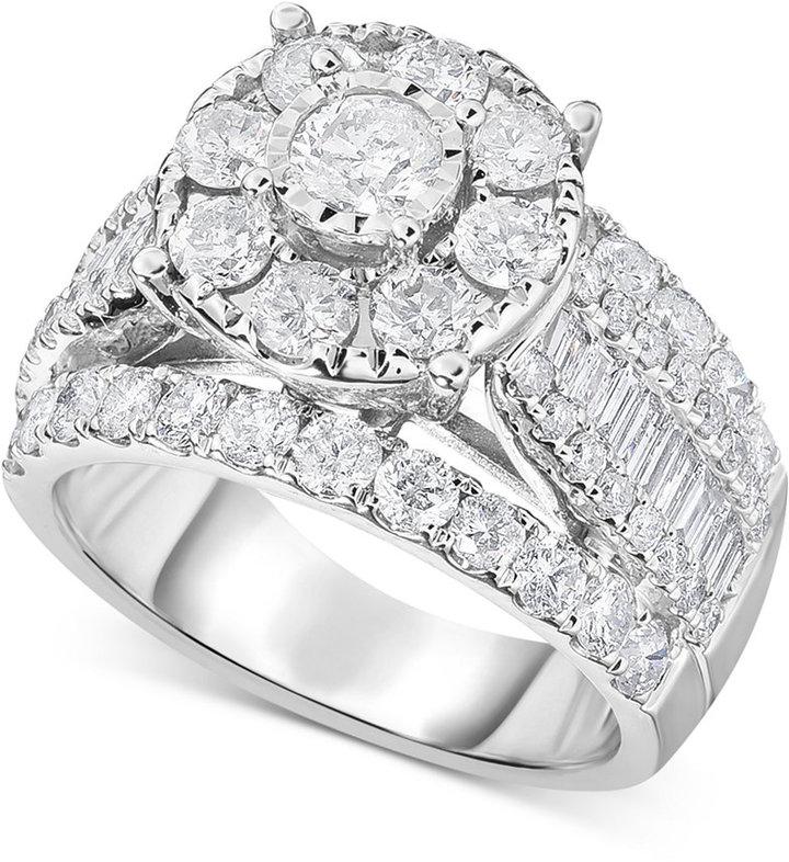 Hochzeit - TruMiracle Diamond Engagement Ring (3 ct. t.w.) in 14k White Gold