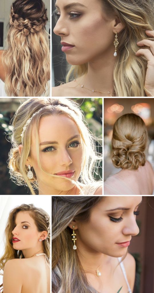 Свадьба - How To Match Your Earrings To Your Wedding Hairstyle