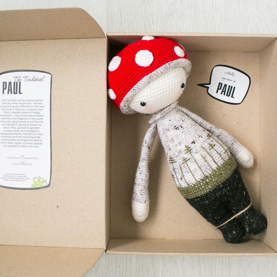 Hochzeit - Paul The Toadstool inspired by Lalylala / Crochet Doll / Handmade Amigurumi / Amigurumi animal
