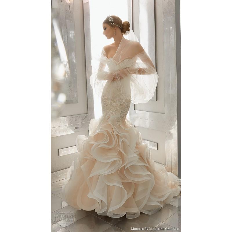 زفاف - Morilee by Madeline Gardner 8189 Fall/Winter 2017 Mirjana Wedding Dress Chapel Train Sweet Sweetheart Fall Ruffle Wedding Gown - Elegant Wedding Dresses