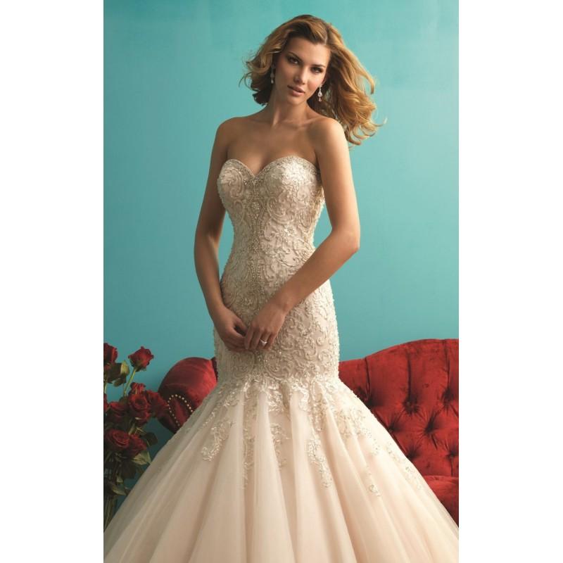 Wedding - Beaded Lace Mermaid Gown by Allure Bridals - Color Your Classy Wardrobe