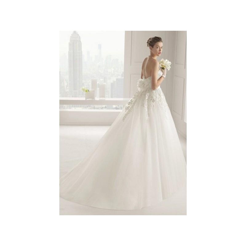 Hochzeit - Vestido de novia de Rosa Clará Modelo Salina - 2015 Princesa Palabra de honor Vestido - Tienda nupcial con estilo del cordón