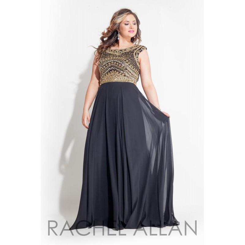 زفاف - Black Rachel Allan Plus Size Prom 7413 RACHEL ALLAN Curves - Rich Your Wedding Day