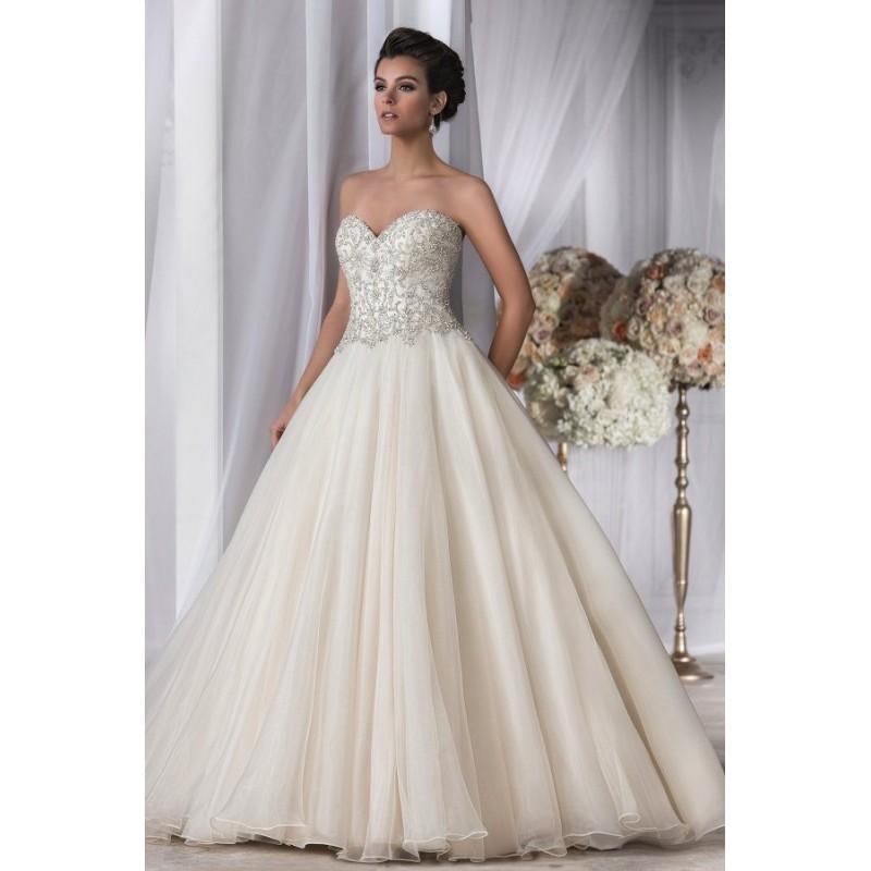 Свадьба - Style T182062 by Jasmine Couture - Ivory  White Beaded  Organza Floor Sweetheart  Strapless Ballgown Wedding Dresses - Bridesmaid Dress Online Shop