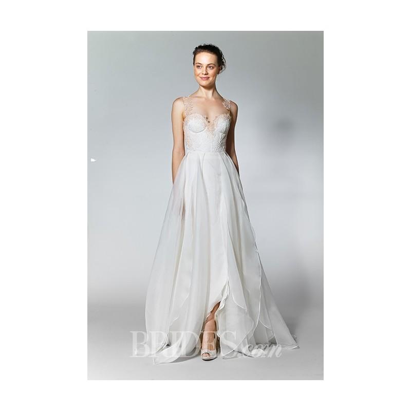زفاف - Leanne Marshall - Fall 2015 - Eveline Sleeveless Queen Anne Neck A-Line Wedding Dress - Stunning Cheap Wedding Dresses
