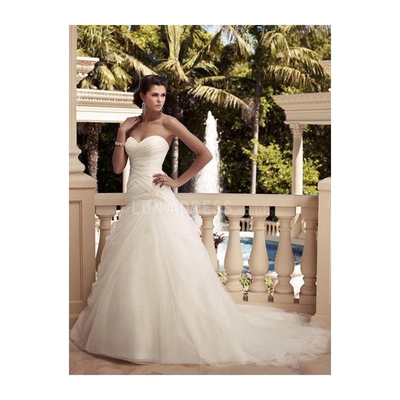 Mariage - Unique Sweetheart Ball Gown Tulle Asymmetric Waist Sleeveless Wedding Dress - Compelling Wedding Dresses