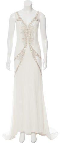 Mariage - Nicole Miller Beaded Blaine Wedding Gown w/ Tags