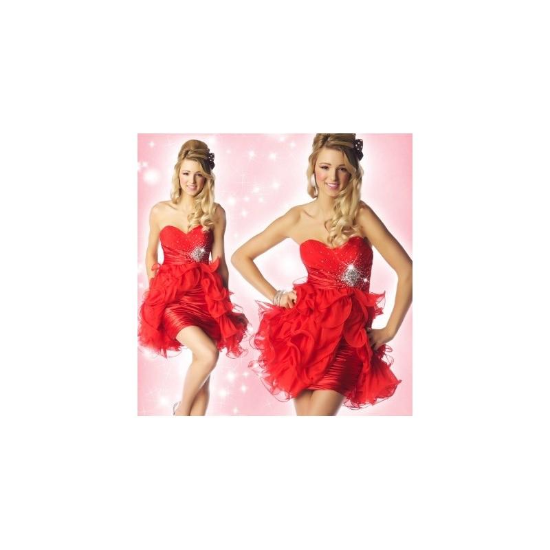 Hochzeit - Mac Duggal Homecoming Flirty Short Baby Doll Dress 6096N - Brand Prom Dresses