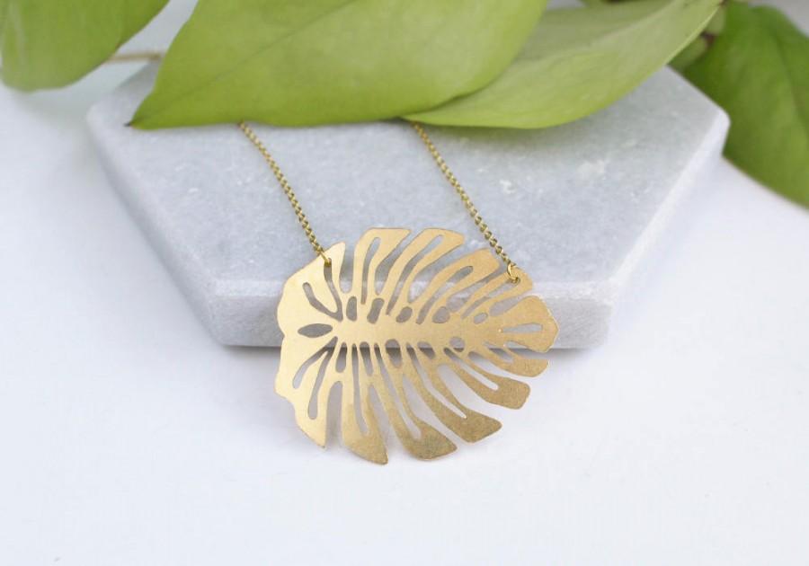 Mariage - Monstera Leaf Necklace 